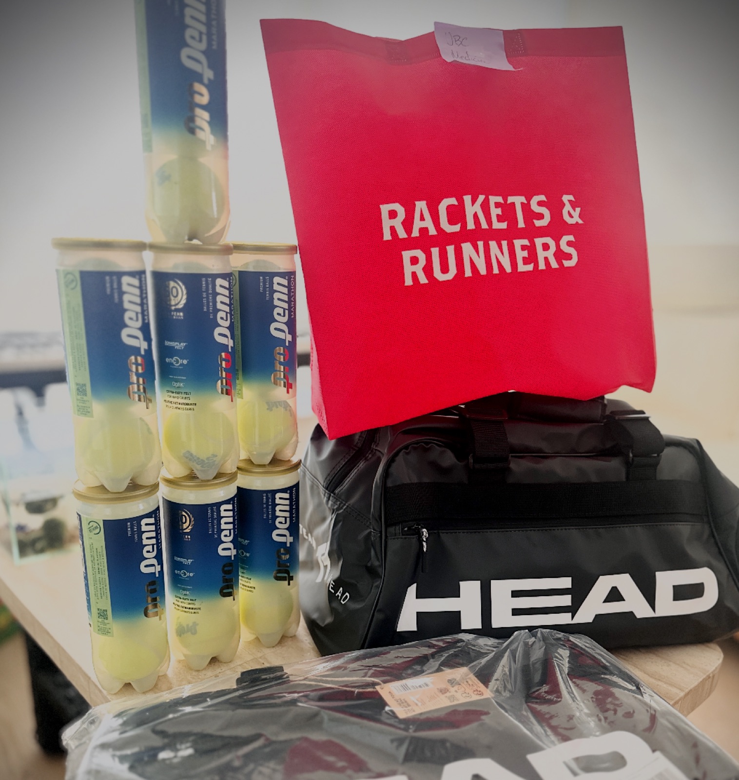 Rackets and Runners prizes with HEAD gear